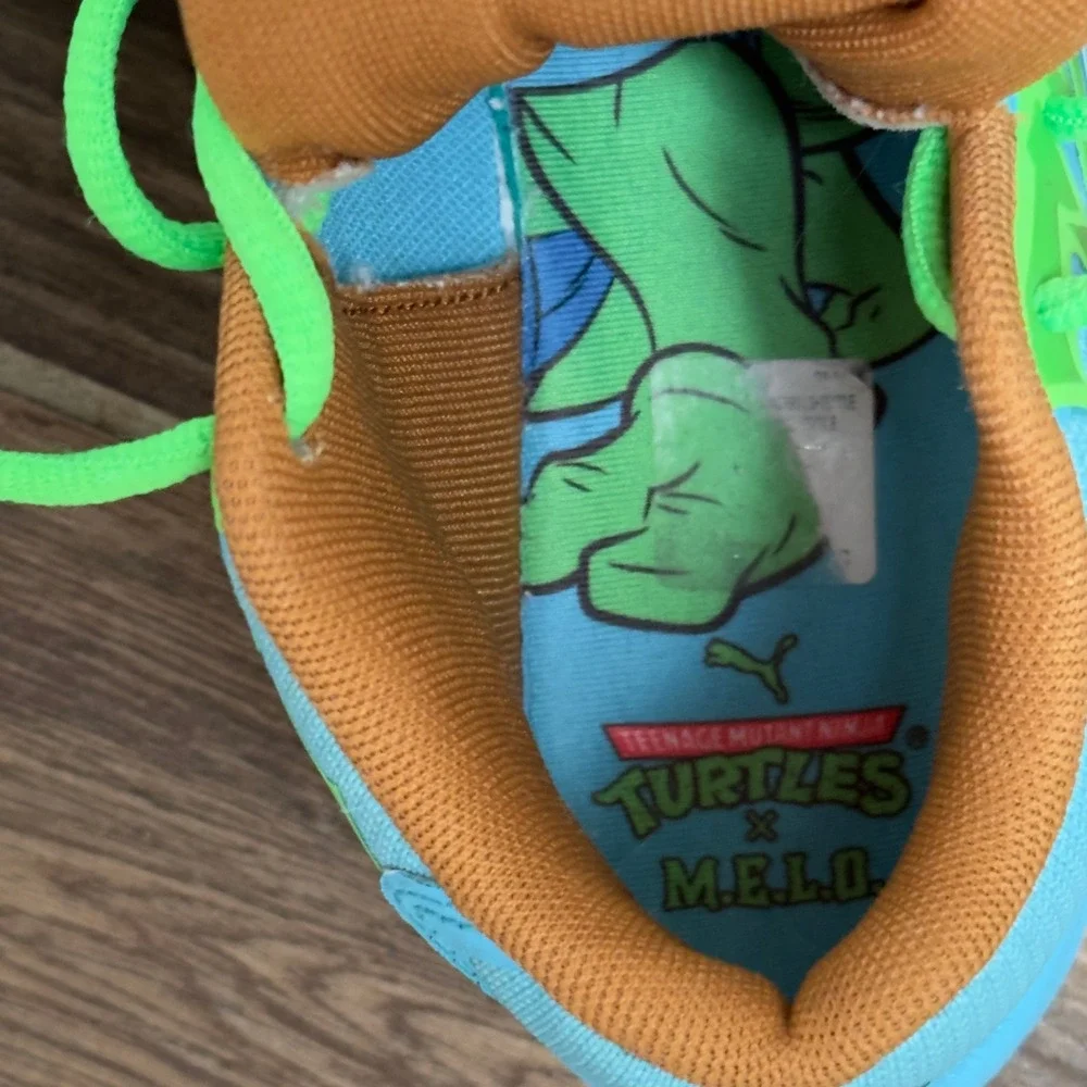 Puma LaMelo Ball MB 04 Teenage Mutant Ninja Turtles Kids 1 C Basketball Shoes A+